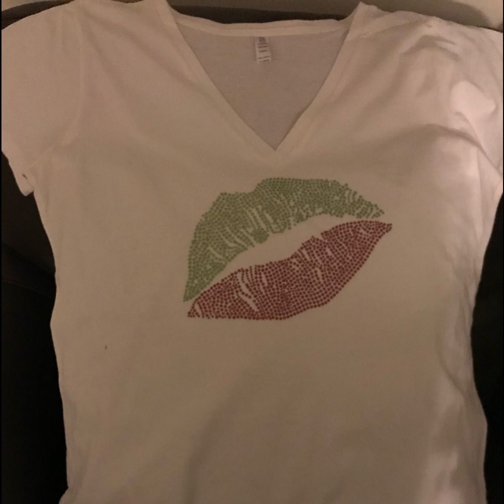 Rhinestone Lips in Pink & Green